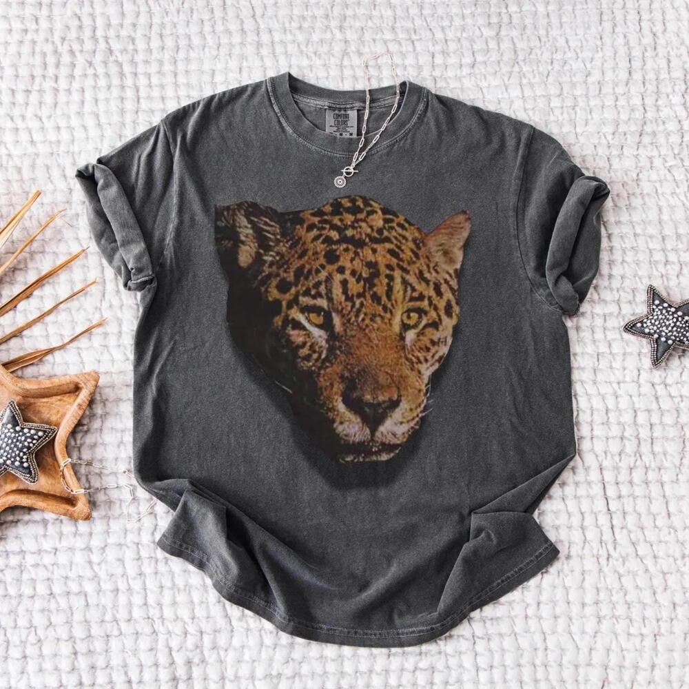 S Customized Jaguar Animal Print T-Shirt Oversized T-Shirt Animal Print Shirt